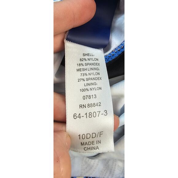 NWT NEW Swimsuits for all bra sized swim top tankini modest plus sz 10 DD F bra - Picture 5 of 8